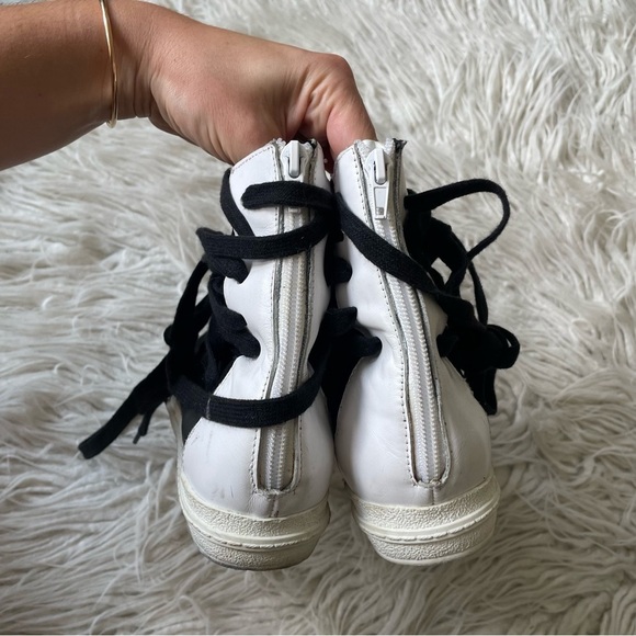 Jeffrey Campbell Enora Suede Leather Pointed Toe High Top Lace Up Sneaker Size 6 - Picture 8 of 12